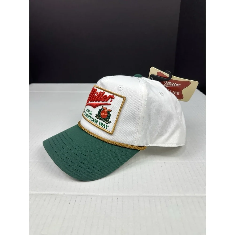 Miller High Life Rope Snapback Hat Made The American Way Beer Trucker Cap NEW
